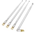 32cm Length 5 Section Telescopic AM FM Radio Antenna 180 Degree 5 Pcs