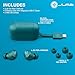 JLab Go Air Pop True Wireless Bluetooth Earbuds & Charging Case - Teal, Dual Connect, IPX4 Sweat Resistance, Bluetooth 5 Connection, 3 EQ Sound Settings Signature, Balanced, Bass Boost