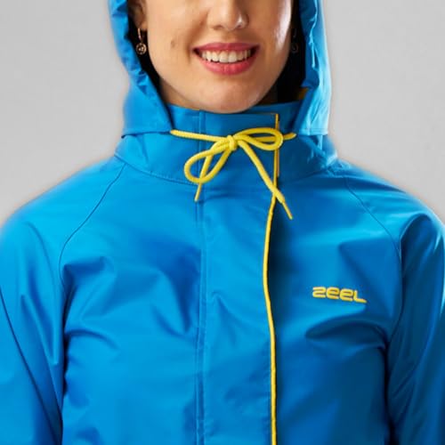 Image of ZEEL Ladies High Neck Raincoat | Waterproof Long Raincoat with Belt, Zeel Diva ZKL01 Parent