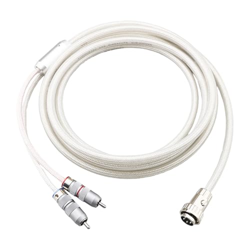 Cable DIN de 4 pines a 2RCA plateado de alta fidelidad para un sonido de estudio cristalino