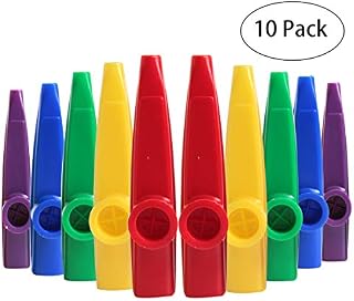 Ira Pollitt 10 Pieces 5 Different Colors of Plastic Kazoos Musical Instrumentsfor Gift