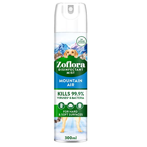 Zoflora Mountain Air Air & Fabric Mist Spray, 1 x 300ml, Odour Eliminator, Long-Lasting Fresh Scent, Antibacterial & Multi-Purpose Freshener