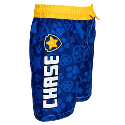 Paw Patrol Chase Toddler Boys Pullover Swim Rash Guard Swim Trunks Blue 4T #TOP3