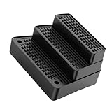 Ramp 3 Steps Cat Litter Stair Non Slip Feet Waterproof Detachable Design Adjustable Height Suitable for Elderly Cats Multi Cat Homes, Black