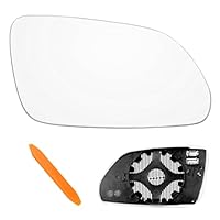 Laitejituan Spiegelglas Ersatz für VW Polo 9N 2005-2009, Ersatz für Skoda Oktavia (1Z3 / 1Z5) 2004-2008 Außenspiegel Glas Fahrerseite Beheizbar Ersatzspiegelglas Außenspiegel Asphärisch Auto (Rechts)