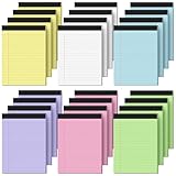 8.5 x 11 Legal Pads, Colored Legal Pads, Wide Ruled, 24 Pack Note Pads 8.5 x 11, Multicolor Perforated Note Pads with Sturdy White Back, Writing Pad,30 Sheets Per Notepad for School, Home, Office