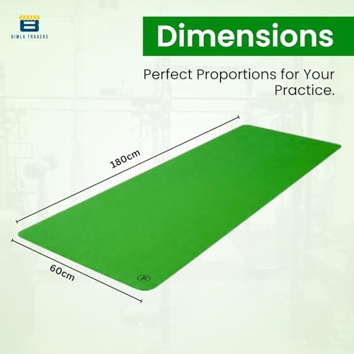 Image of Btag Premium TPE Yoga Mat for Women & Men | Anti-Slip Exercise & Gym Mat for Home Workouts | Lightweight & Durable | 4 mm (Green)