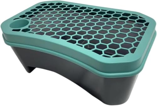 カメ用水槽 大きい カメ 水槽 亀の水槽 60CM 74CM 亀 飼育ケース ボックス タートルタンク 日向ぼっこ台 ミドリガメ クサガメ スッポン 観察 排水孔 階段 エサ皿 (60cm,ブラック)