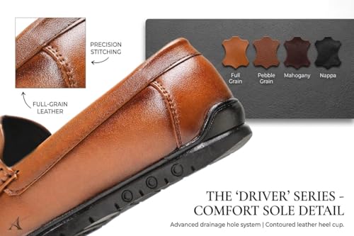 Image of Classic Driving Loafer, Full-Grain Leather, Slip-On, Perforated, Non-Slip Sole, Men's