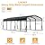 GarveeLife 12x24FT Metal Carport Kits with Galvanized Steel Roof, Heavy Duty Metal Roof Carport with Enhanced Base, Tall Metal Carport Kits Garage for Tractors, Pickup, Boat, Car