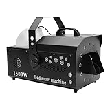 Gdrasuya10 1500 Watt LED Snow Machine Stage Snowflake Maker Manual, Wireless Remote and DMX Control Artificial Snow Making Machine for Wedding, Christmas and Birthday Party