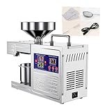 Extractor de aceite de oliva, temperatura ajustable 40-300°C, prensado frío/calor, para cacahuete, almendras, granos y aceitunas