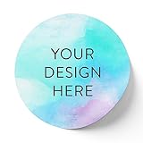 100 Custom Vinyl Stickers - Upload Your own Image, Text, Design, Logo - Personalized Logo Labels for Handmade, Packaging, Bottle, Jars, Candle, Brand Stickers (Sky Blue, 2x2)