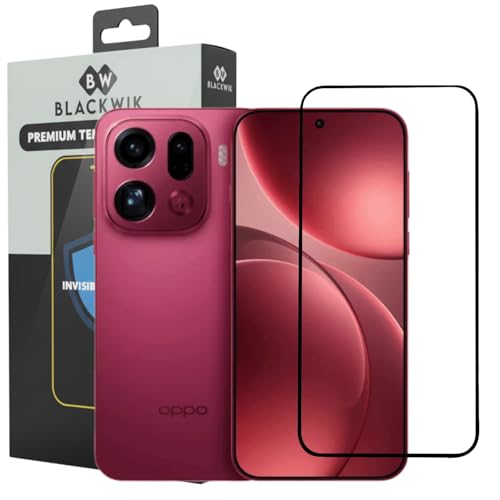 Image of Blackwik Tempered Glass Screen Protector for Oppo Find X9 Pro 5G with Edge-To-Edge Protector Coverage | Easy Installation Kit (Black)