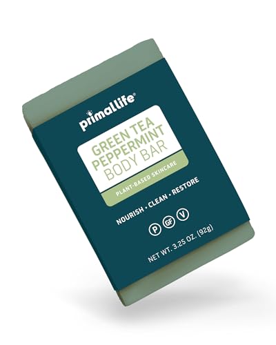 Primal Life Organics Body Wash Bar Green Tea Peppermint - Organic, Natural, Soothing - 3.25 oz image 5