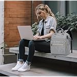 Ytonet Backpack for Women, 15.6 Inch Bookbag for Women Laptop Bookbag, Wide Open Anti-Theft Teacher Backpack College School Work Nurse Bag, Water Resistant Business Computer Bag, Grey - Image 4