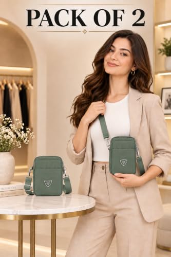 Image of J I Women's Small Cross-Body Phone Bag Stylish Mobile Cell Phone Holder Pocket Purse Wallet Sling Bag Mini Shoulder Bags