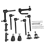 AngyMeck 12PCS Complete Front Ball Joint Idler Arm Tie Rod Adjusting Sleeve Suspension Kit For Chevy Astro Gmc Safari 1990-2005
