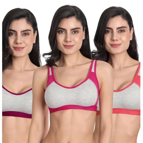 Image of Aimly Women's Cotton Non Padded Wire Free Full Coverage Bra