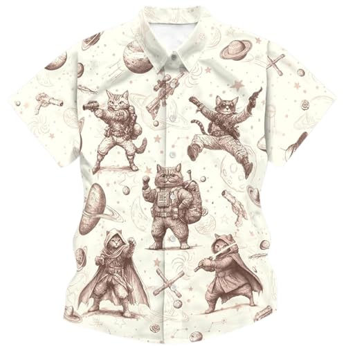 Chemise hawaïenne pour homme noire et dorée avec poches