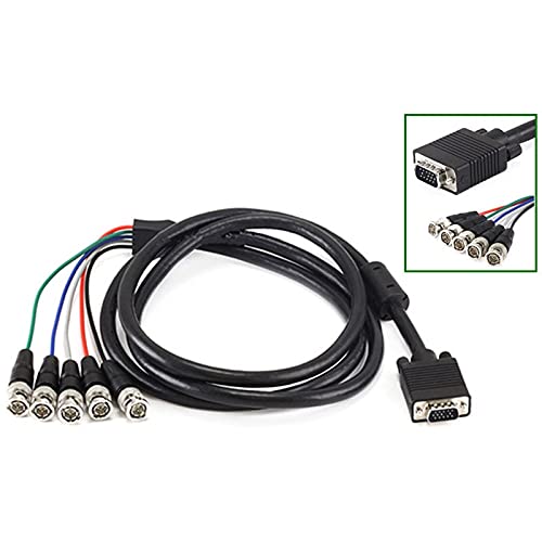Connectors VGA HD-15 to 5 BNC RGB Video Cable for HDTV Monitor Cable 1.5m - (Cable Length:)