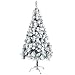 OZAVO Árbol de Navidad Blanco Artificial Nevado de Picea(Blanco,150cm 280 Ramas),Decoración Navideña,Flocado...