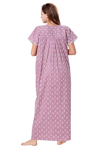 Image of Soulemo Women's Pure Cotton Floor Length Nighty 1682
