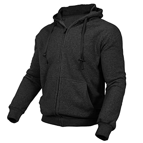 Amazon.com: Fixha Mens Zip UP Hoodies Casual Long Sleeve Fleece