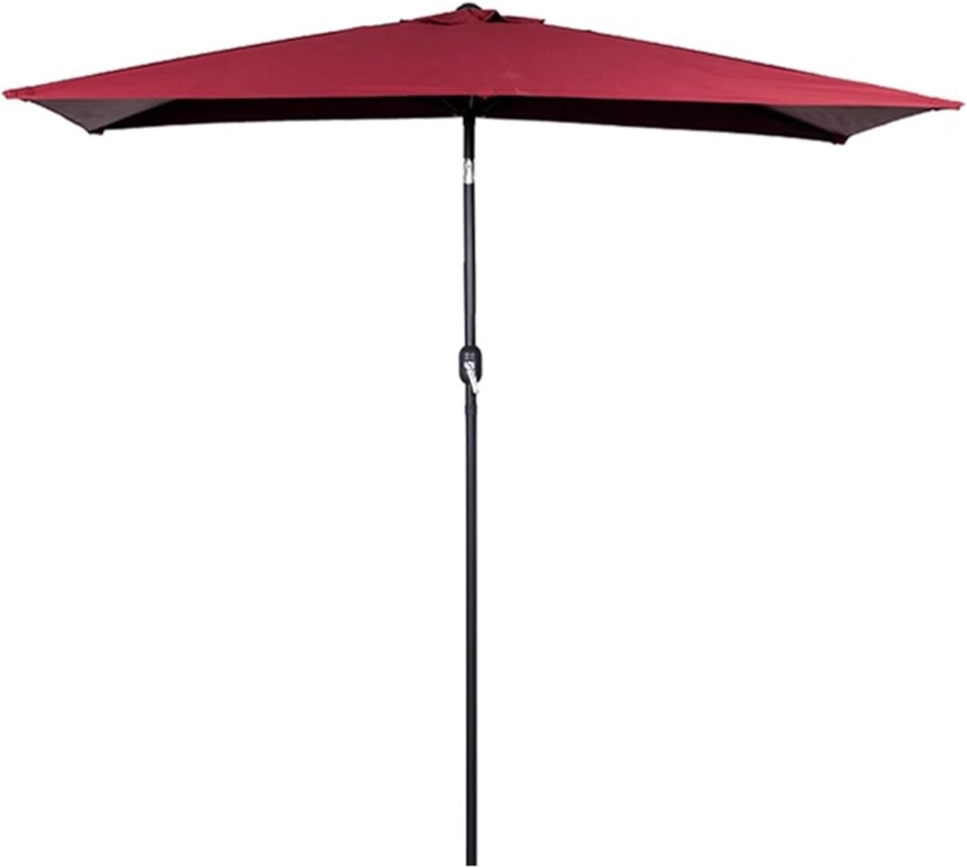 250×130cm(8×4ft) Half Rectangular Patio Umbrella Outdoor with Crank and 5 Ribs Market Parasol for Cafe Deck Wall Balcony Window