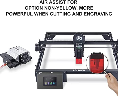 Image of Longer Air Assist kit for RAY5 5W, Large Airflow, Adjustable Airflow of 10-30L /min, for CNC Cutting and Laser Engraving, Remove Smoke and Dust Protect Laser Lens Low Noise