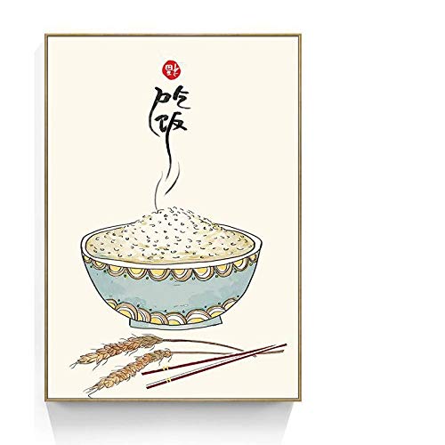 Decoración de cocina con carteles de comida japonesa y láminas de gatos estilo oriental A4