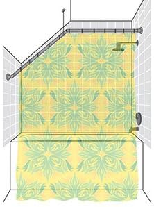 Sloped Ceiling Shower Rod - 39" x 39"