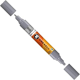 Molotow ONE4ALL Acrylic Twin Pump Marker, 1.5mm and 4mm Nibs, Cool Grey Pastel, 1 Each (227.418)