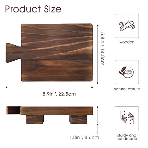 Image of COKOKERT Wood Pedestal Stand Riser,Wood Tray for Kitchen Bathroom Sink Decor,Wooden Dish Soap Tray for Soap Dispenser,Makeup,Guest Towels,Candles,Plants