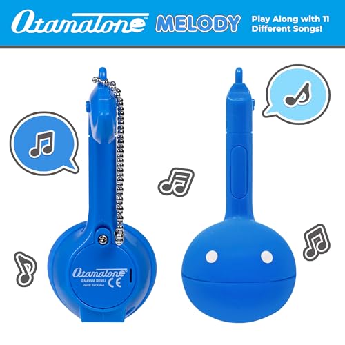 Image of Otamatone Melody Musical Electronic Instrument Toy Keychain - Blue