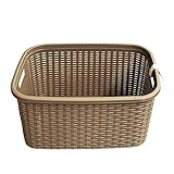 Color: Surtido, 35 Litros de capacidad, 53,5 x 36 x 26,5 cm, Material: Plástico, Dispone de 2 asas en los laterales para que puedas transportarla cómodamente, Estilo mimbre