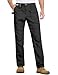 DURAWERK Men's Cargo Pants, Water Resistant Work Pants, Durable Ripstop Tactical Pants, EDC Hiking Pants, Multi Pockets Hunting Pants for Outdoor Climbing Traveling Camping Fishing (Black, 36WX30L)