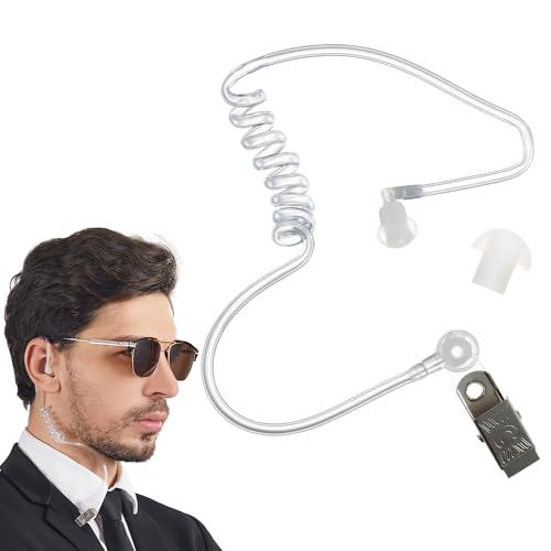 Spooktacular Secret Spy Earpiece Headphones Secret Service Earpiece FBI CIA Secret Service Security Police Guard Earpiece Costume Accessory Spy Toy for Kids Adults Halloween Party Favors, Cosplay