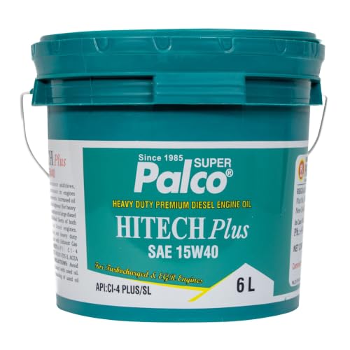 Image of PALCO Hitech Plus 15W40 Diesel Engine Oil 6 Litre for Heavy Duty Cars, Commercial Vehicles & Turbocharged Diesel Engines, EGR Compatible