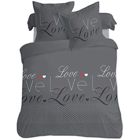 Vision Parure de lit Love Anthracite Cover
