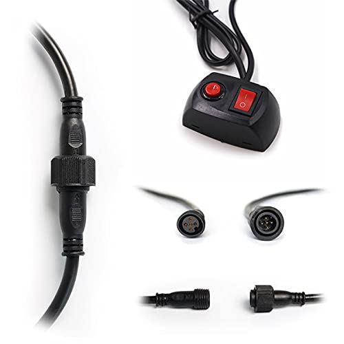 FOXCID Extension Wire Cord W/Cigarette Plug On Off Toggle Switch for Emergency Hazard Warning LED Traffic Advisor Strobe Light Bar - Thumbnail 2