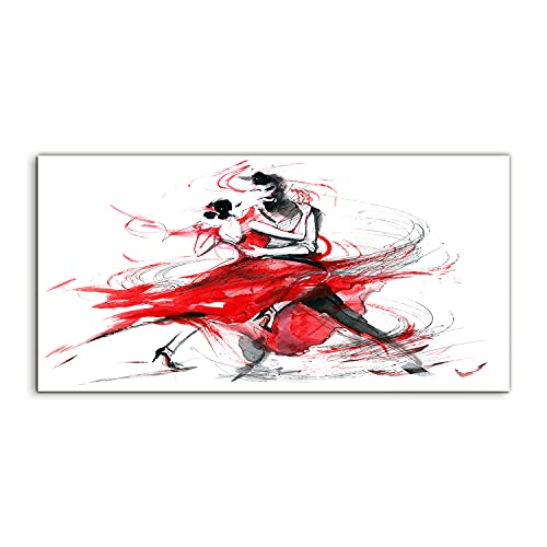 Tableau acrylique 120x60cm tango pour raviver un mur vide sans cadre lourd
