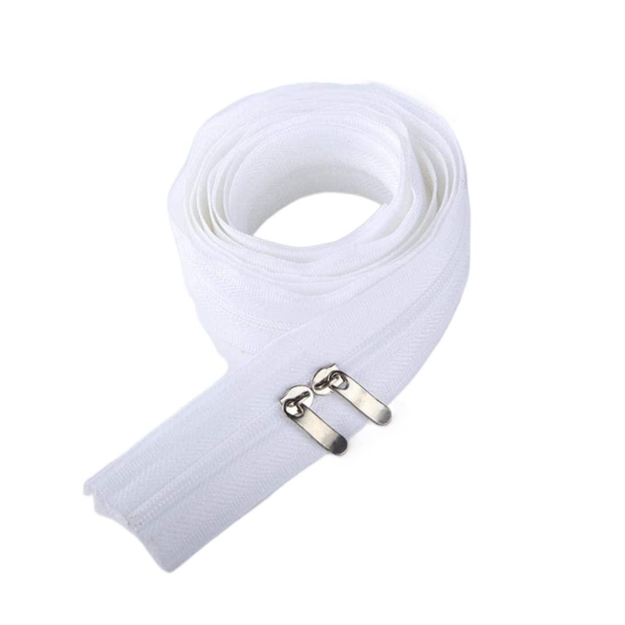 Zamki błyskawiczne do szycia, kawałki nylonowych zamków cewkowych, rękodzieło, 10 szt. białe, 100 cm, zamek błyskawiczny Nylonowe zamki cewkowe do szycia podwójnych suwaków Zamknięta poduszka do szyci