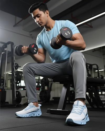 Image of Bacca Bucci Balance Men's Sports Sneakers | Ultra-Light Jacquard Running Shoes with Cushioned Rebound Sole | EVA + Rubber Heavy-Duty Outsole | All-Day Comfort & Breathable Daily Trainers