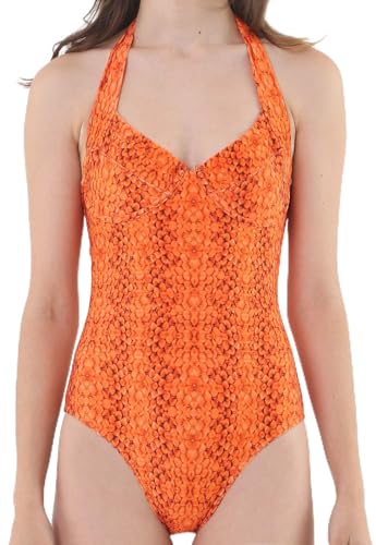 Maiô Cia Marítima Meia Taça Mira 8004 Cor:Laranja;Tamanho:P;