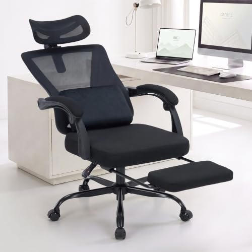 Image of Ergonomic Office Chair with footrest, 90-160 Recline Computer Desk Chair