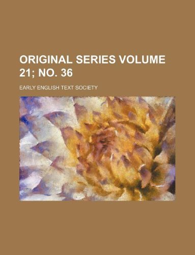 Original Series Volume 21; No. 36