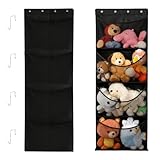 👀 Gestion visuelle, vue d'ensemble：La conception en maille transparente du rangement peluche offre une visibilité optimale de tous les objets rangés, permettant aux enfants de trouver rapidement leurs jouets préférés sans avoir à fouiller, favorisant ainsi de bonnes habitudes d'organisation et réduisant considérablement le temps passé à ranger.