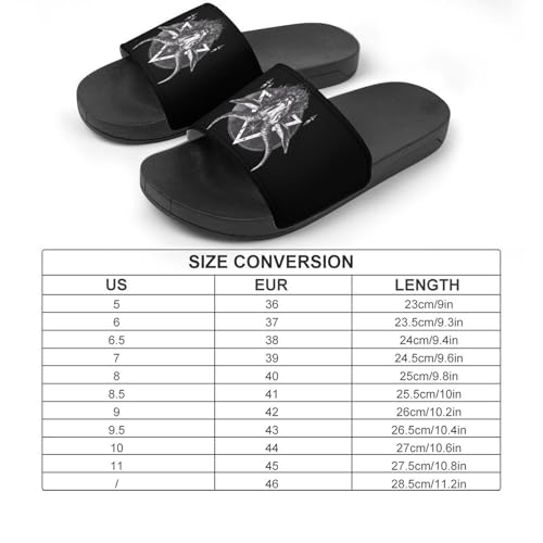 Baphomet Satanic Goat Head House Sandals Non-Slip Bathroom Slippers Beach Summer Shoes for Men Women2