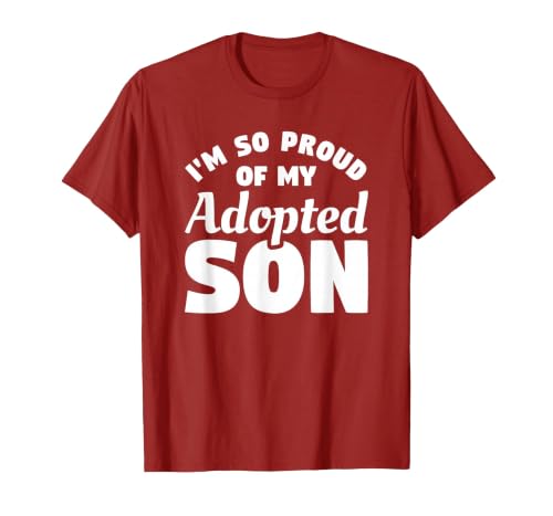 I'm So Proud of My Adopted Son Family Foster Adopt T-Shirt, Men, Cranberry Red, XX-Large